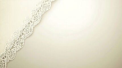 Elegant lace trim on a light beige background