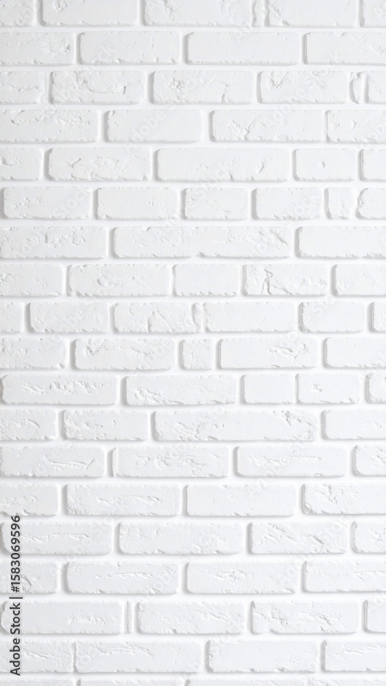 Obraz premium Bright White Brick Wall Texture with Clean Mortar Lines