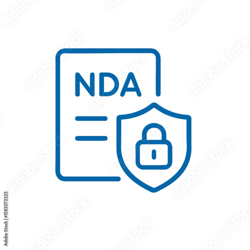 NDA document with lock symbol representing data security  