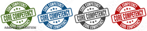 core competency stamp. core competency round stamp set isolated on white background