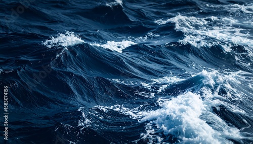 Dark, choppy ocean waves