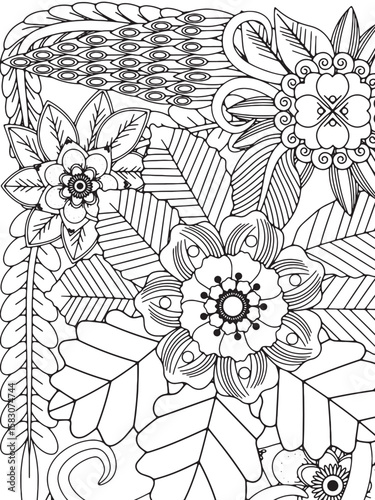 Flowers Coloring Pages For Adultes