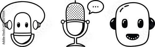 AI Voice Assistant Icons