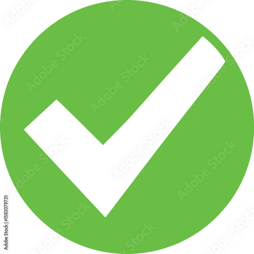 Green Check Mark Icon – Verified Symbol Vector