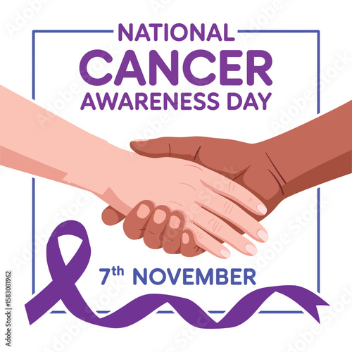 Minimalist Cancer Awareness Day Illustration.