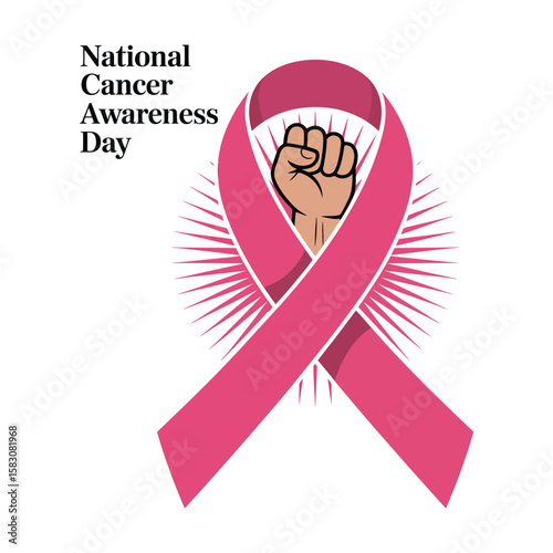 Minimalist Cancer Awareness Day Illustration.