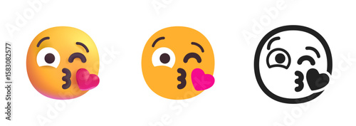 Face Blowing a Kiss
