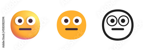 Surprised Expressionless Face
