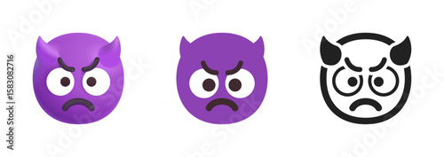 Angry Face With Horns Icon
