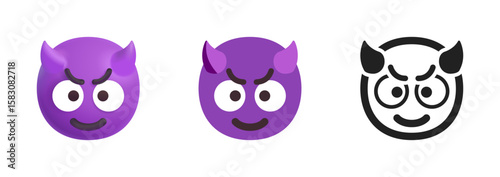 Smiling Face With Horns Icon
