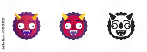 Tableau sur toile Ogre Face Icon