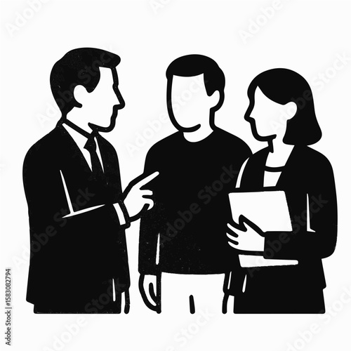 Manager Briefing Team of Employees