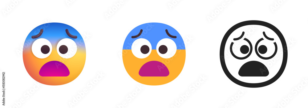 Obraz premium Fearful Face Icon