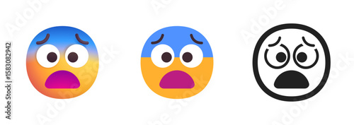 Fearful Face Icon

