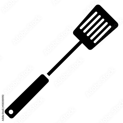 Logo bbq. Herramientas y accesorios de barbacoa y parrilla. Icono silueta de espátula para grill