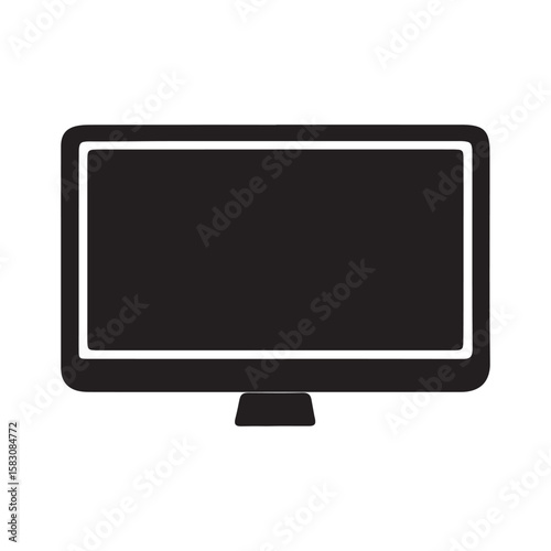lcd monitor isolated on white