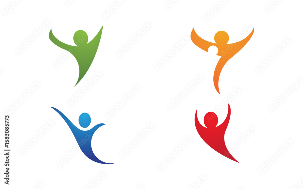 Human care Love adoption group network and social logo design v.64 Human care Love adoption group network and social logo design v.64