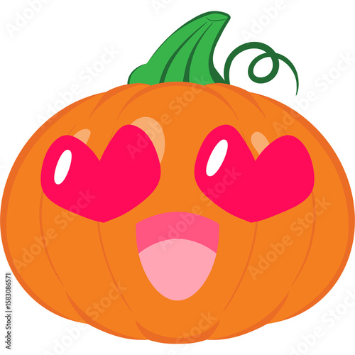 Wallpaper Mural Pumpkin Loving Face Cartoon Torontodigital.ca