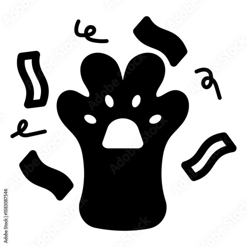 Cat Paw Solid Black
