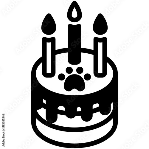 Birtday Cake Solid Black