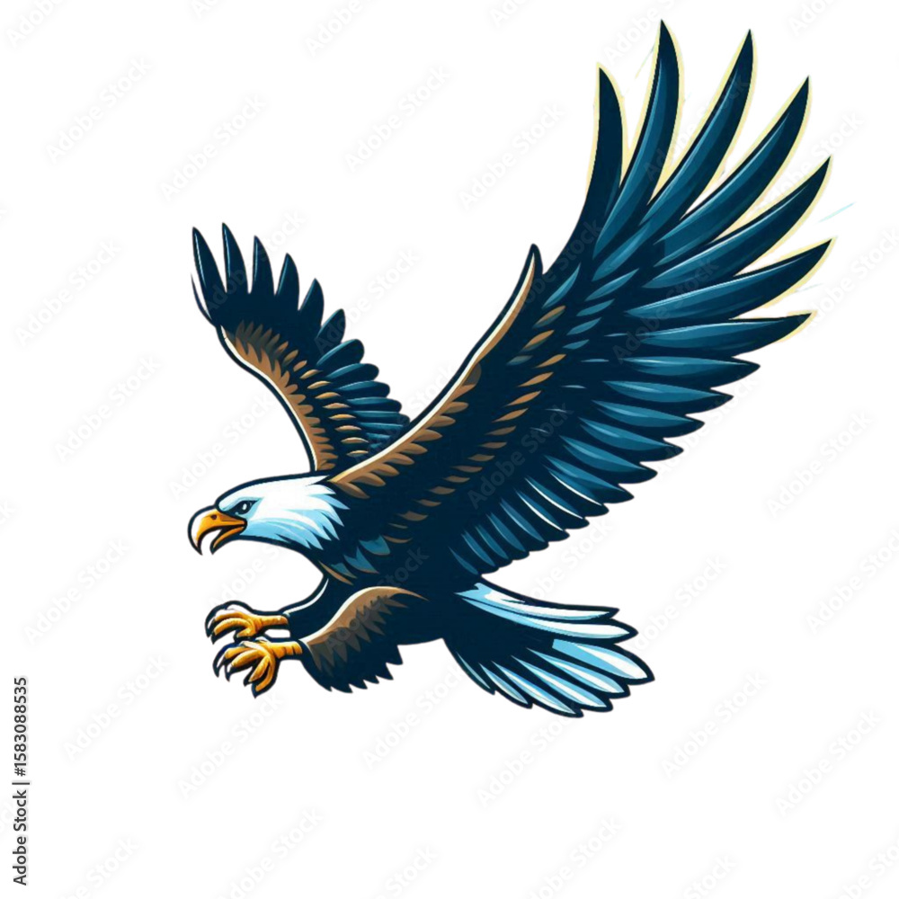 Obraz premium american bald eagle in flight