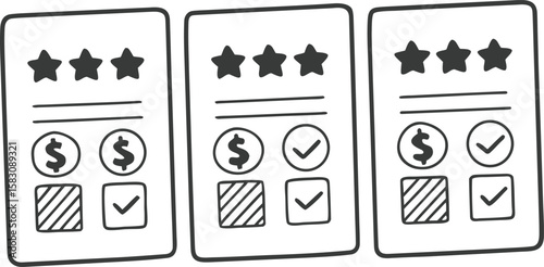 Subscription Plan Comparison Icons