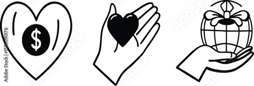  Online Donation and Charity Icons