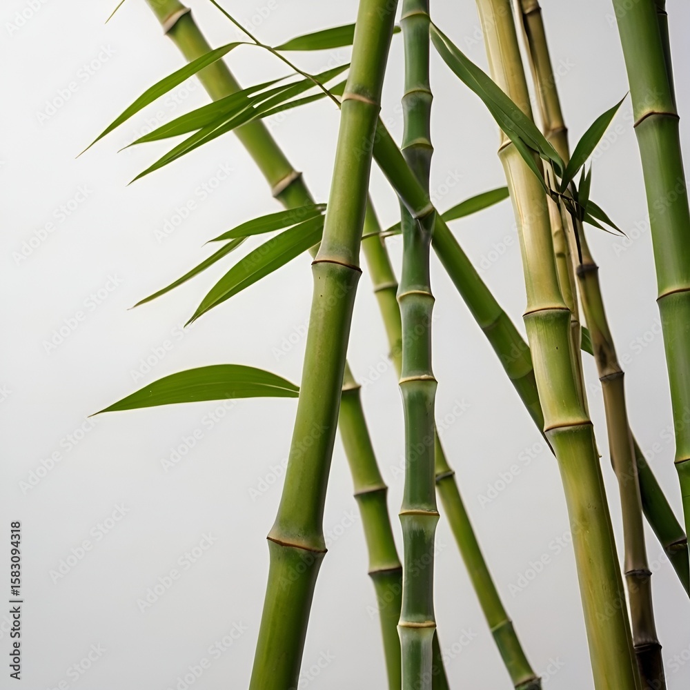 Fototapeta premium Bamboo stems arranged diagonally