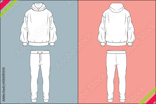 STYLISH WINTER HOODIE AND PANT PYJAMA SET