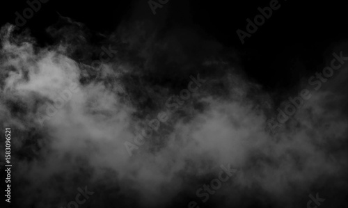 dark fog or smoke effect isolated on transparent background. Steam explosion special effect. Effective texture of steam, fog, smoke png. realistic smoke fog overlay