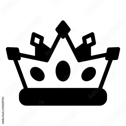 Queen Crown Solid Black