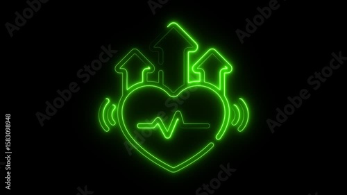 Green heart on black: an eco-friendly homepage icon for real estate web design
