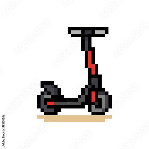 8-Bit Pixel Art Electric Scooter Icon