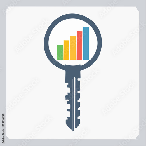 Key with bar graph instead of teeth, success growing over time