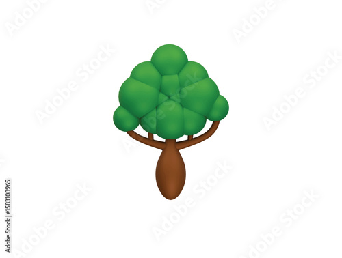 bodhi tree icon 3d illustration render