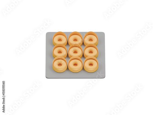 tortellini icon 3d illustration render