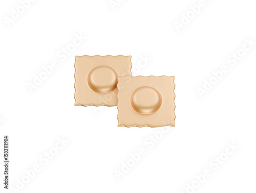 ravioli icon 3d illustration render