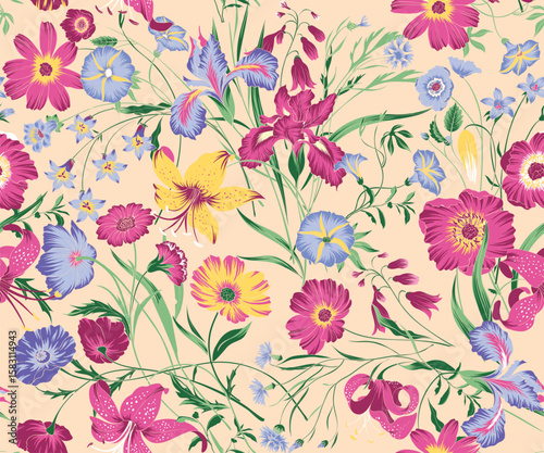 spring botanic seamless pattern