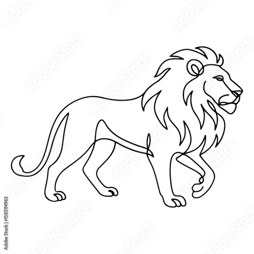Sure, here is the sentence:
Wild running animal illustration: a majestic lion head vector alongside a spirited horse