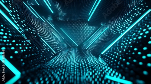 Futuristic neon tunnel (1)