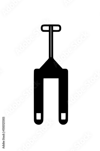 Minimalist Pallet Jack Technical Diagram