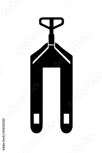 Minimalist Pallet Jack Technical Diagram