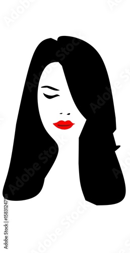 woman with long hair