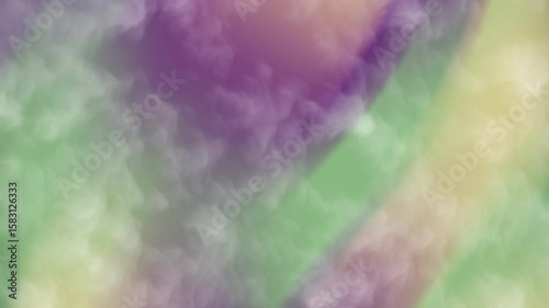 Pastel colored clouds create dreamy abstract design suitable for backgrounds, websites, social media, and print designs, evoking a calming and ethereal mood.