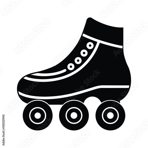roller skates side view   clean vector with white  (1)