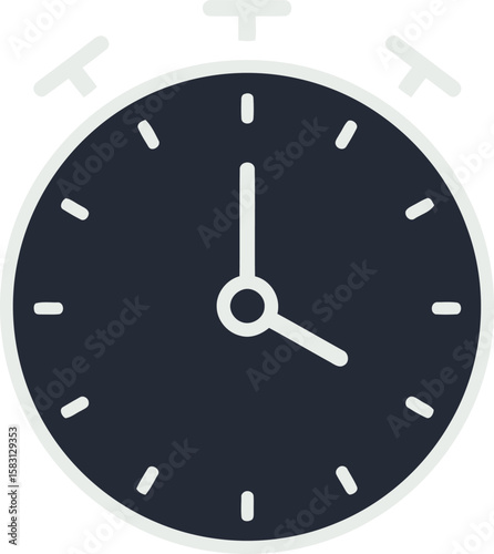 A simple, flat-design illustration of a stopwatch, depicting the passage of time.