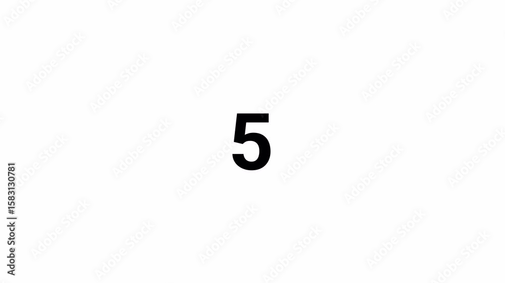 Ten seconds countdown timer animation from 10 to 0 second on transparent background 10 second countdown timer, in 4k with alpha channel.	