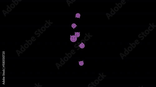 Devil’s Grin Loop – A 5-second mischievous emoji animation with devil horns and sly smile. Transparent background, perfect for reactions, humor, Halloween, and bold expressions.
