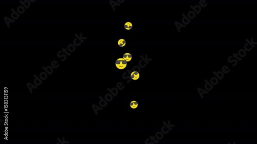 Sun Drenched Shades – Cool sunglasses animation with summer vibes. 5-sec motion graphic on transparent background, ideal for fashion, beach, and lifestyle content.