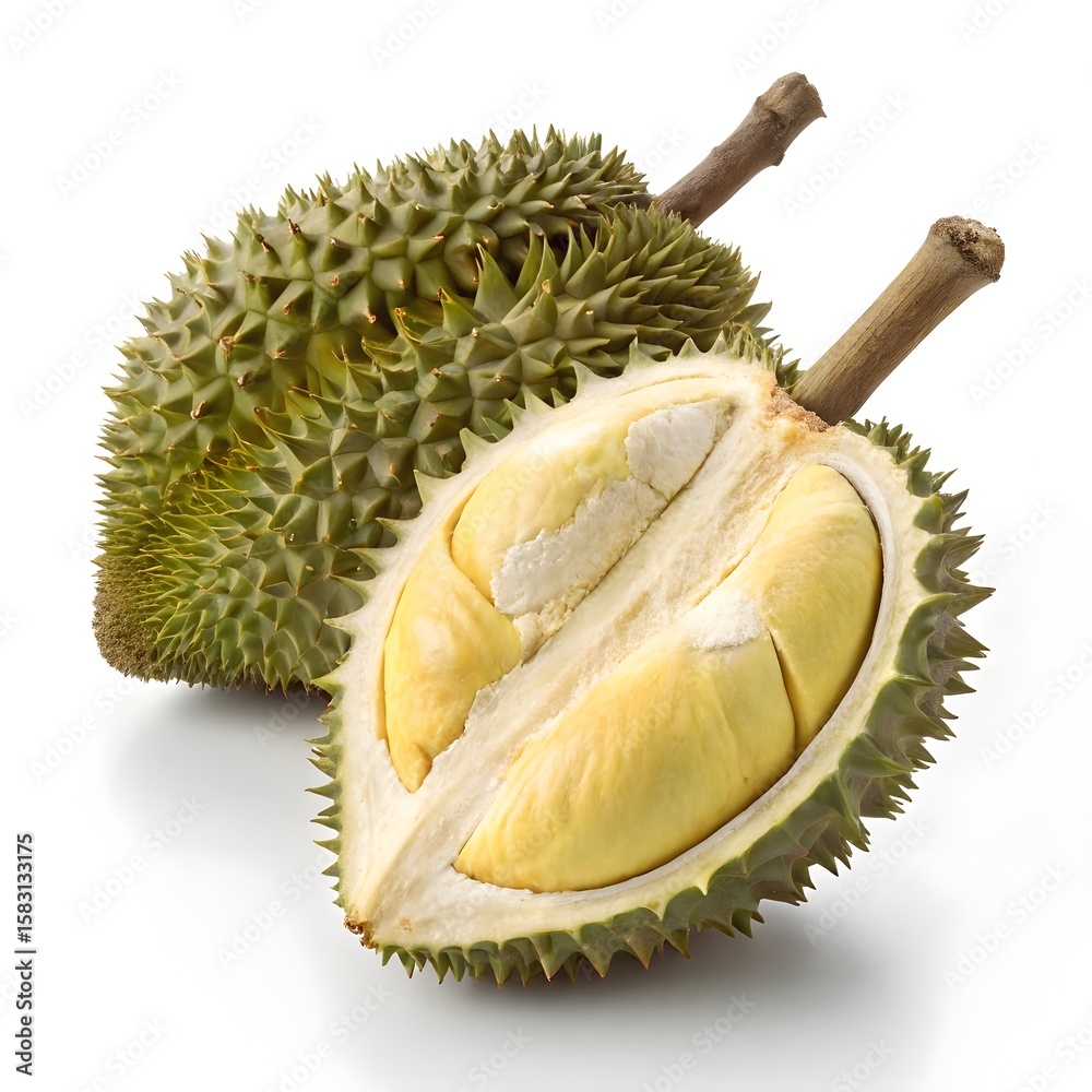 Fototapeta premium D24 Durian – Creamy Yellow Fruit Radiates Bold Tropical Luxury